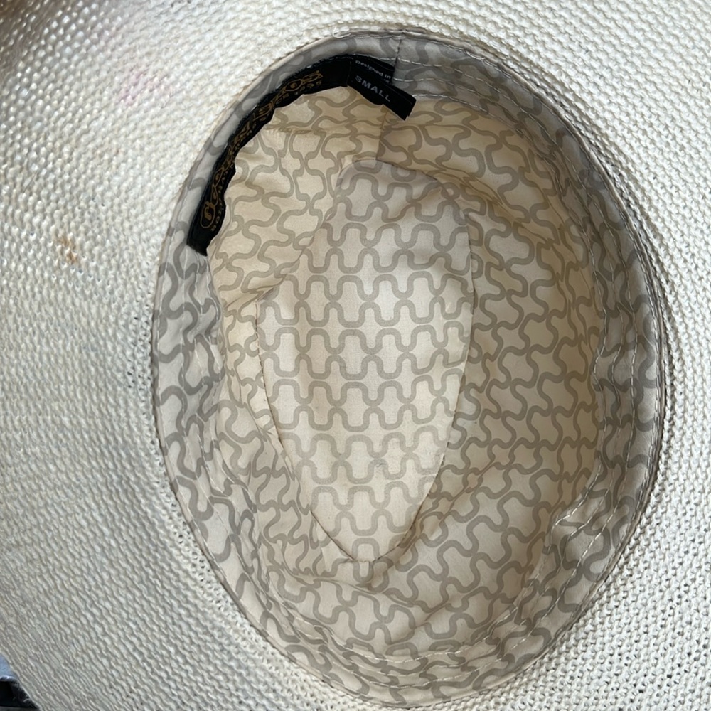 Goorin Bros Cream Woven Hat Leather Band - Picture 6 of 9